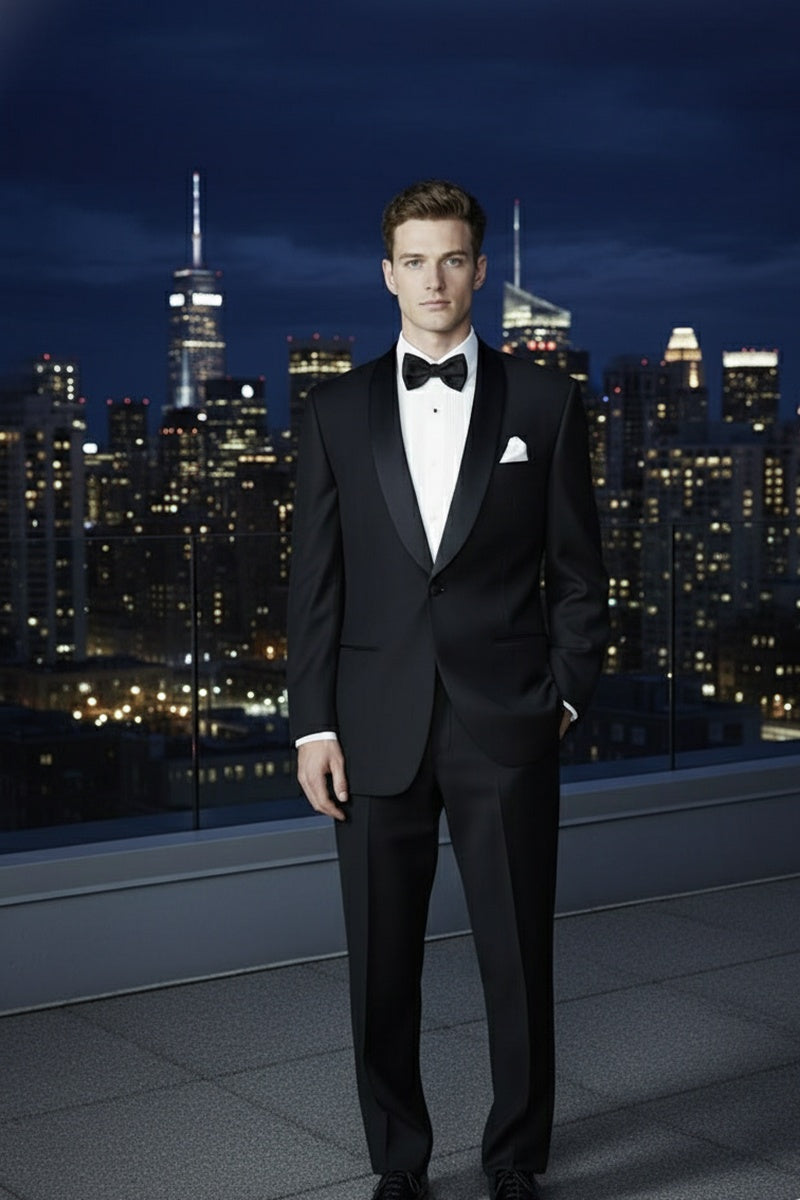 "London" Black Tuxedo Jacket (Separates)