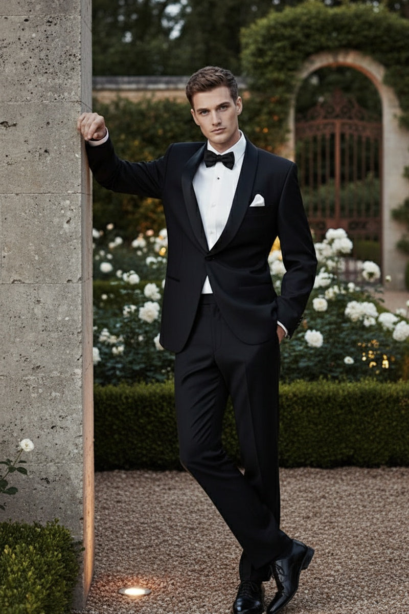 "London" Black Tuxedo Jacket (Separates)