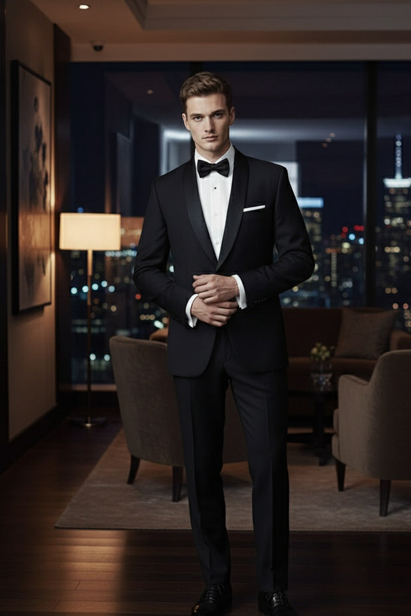 "London" Black Tuxedo Jacket (Separates)