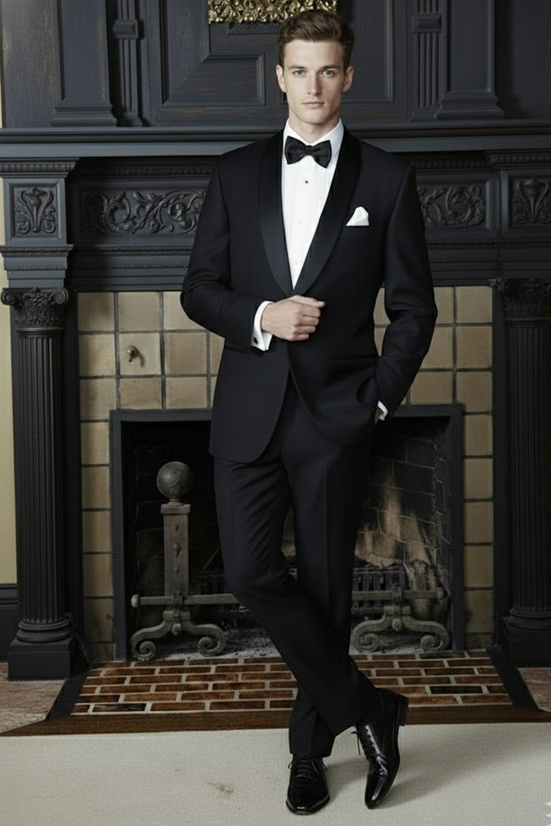 "London" Black Tuxedo Jacket (Separates)