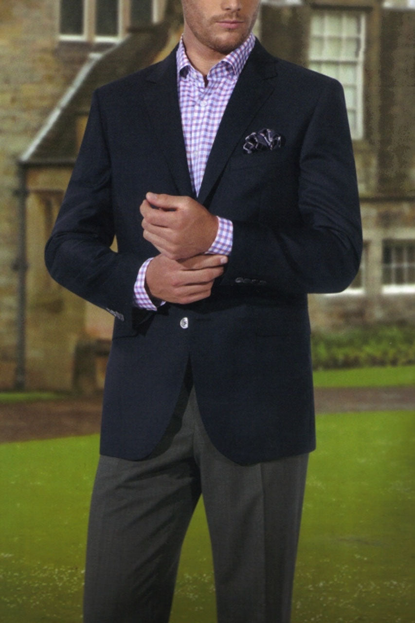 MaxDavoli Black Blazer With Mother Of Pearl Buttons