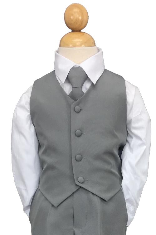 Peanut Butter Collection "Joey" Kids Heather Grey Suit 5-Piece Set