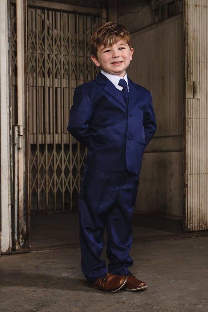 Peanut Butter Collection "Joey" Kids Indigo Suit 5-Piece Set
