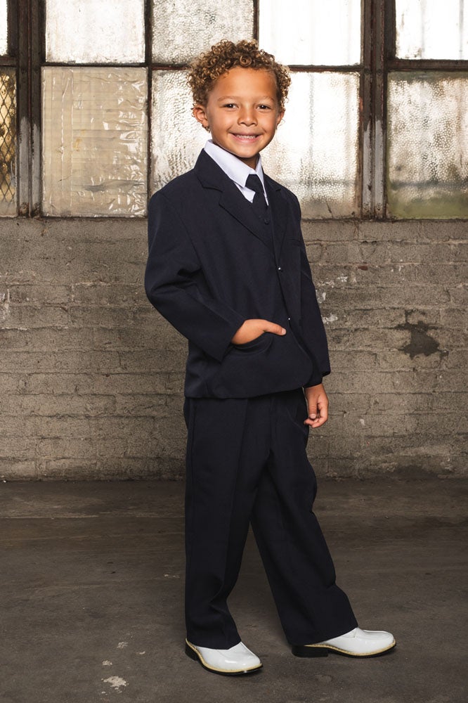 Peanut Butter Collection "Joey" Kids Navy Suit 5-Piece Set