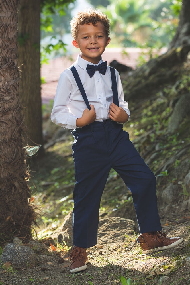 Peanut Butter Collection "Safari" Kids Linen Indigo 4-Piece Barn Wedding Set