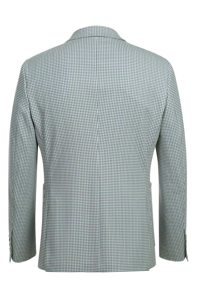 Blue & White Houndstooth Sports Jacket