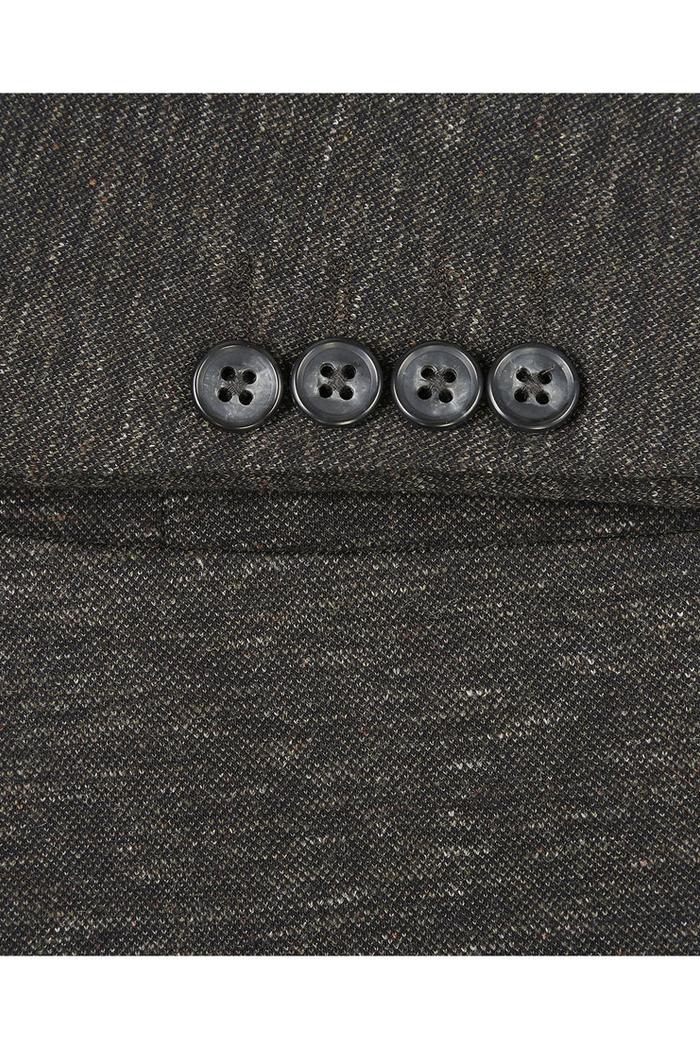 Dark Brown Textured Sports Jacket