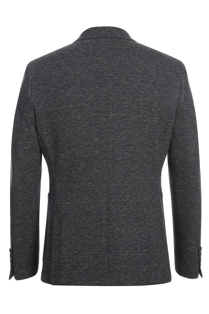 Grey Blue Textured Sports Jacket