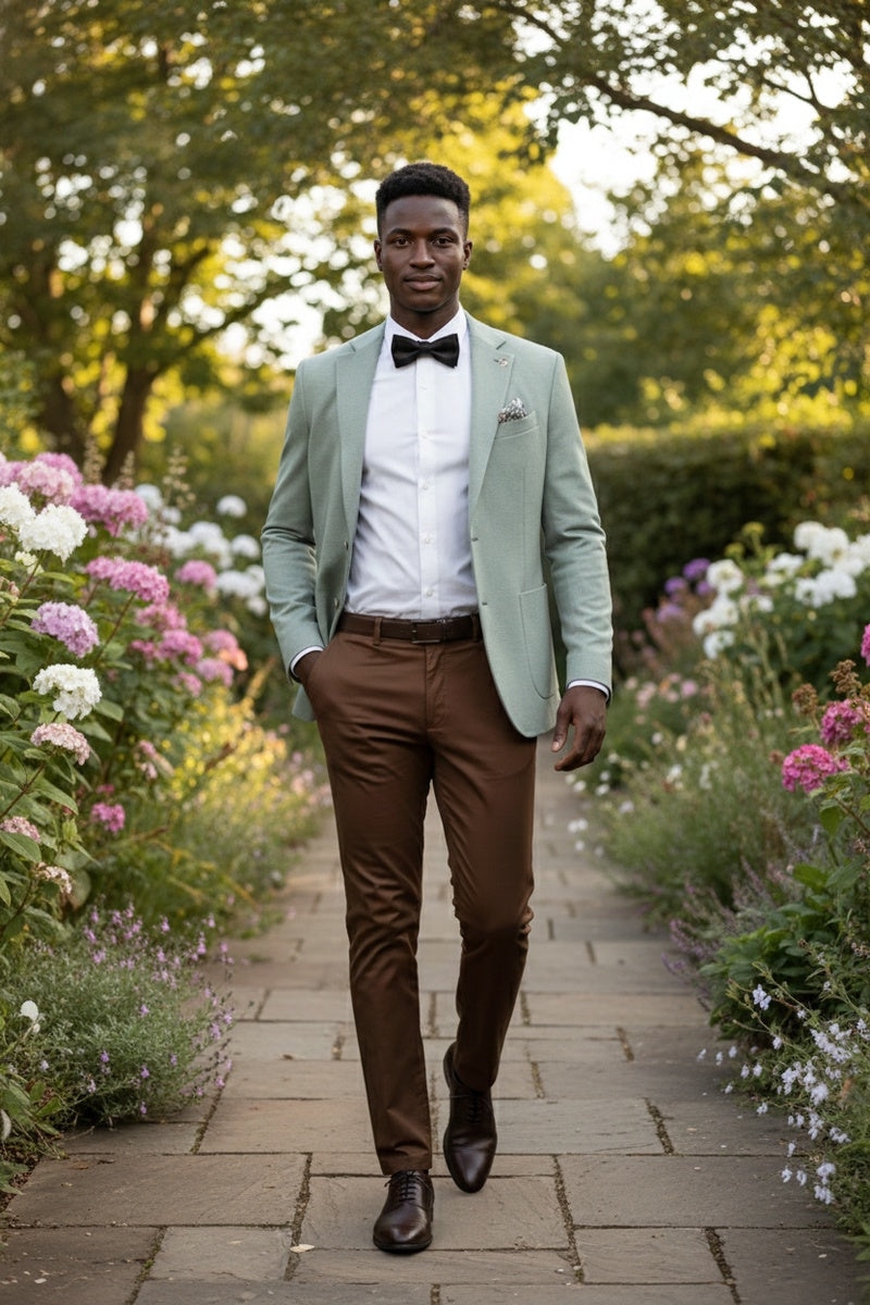 Light Green Textured Sports Jacket