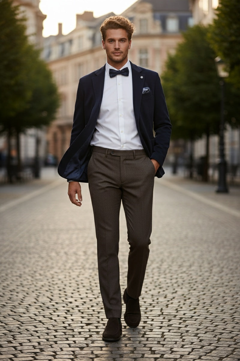 Navy Solid Sports Jacket