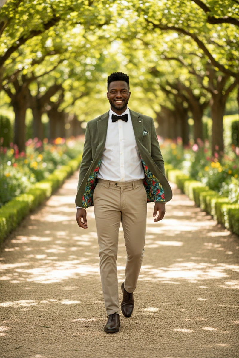 Olive Solid Sports Jacket