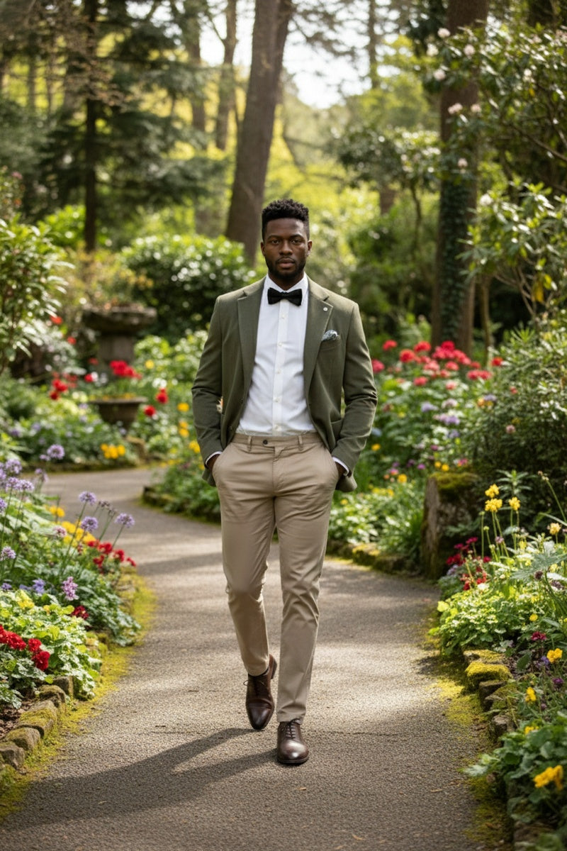 Olive Solid Sports Jacket