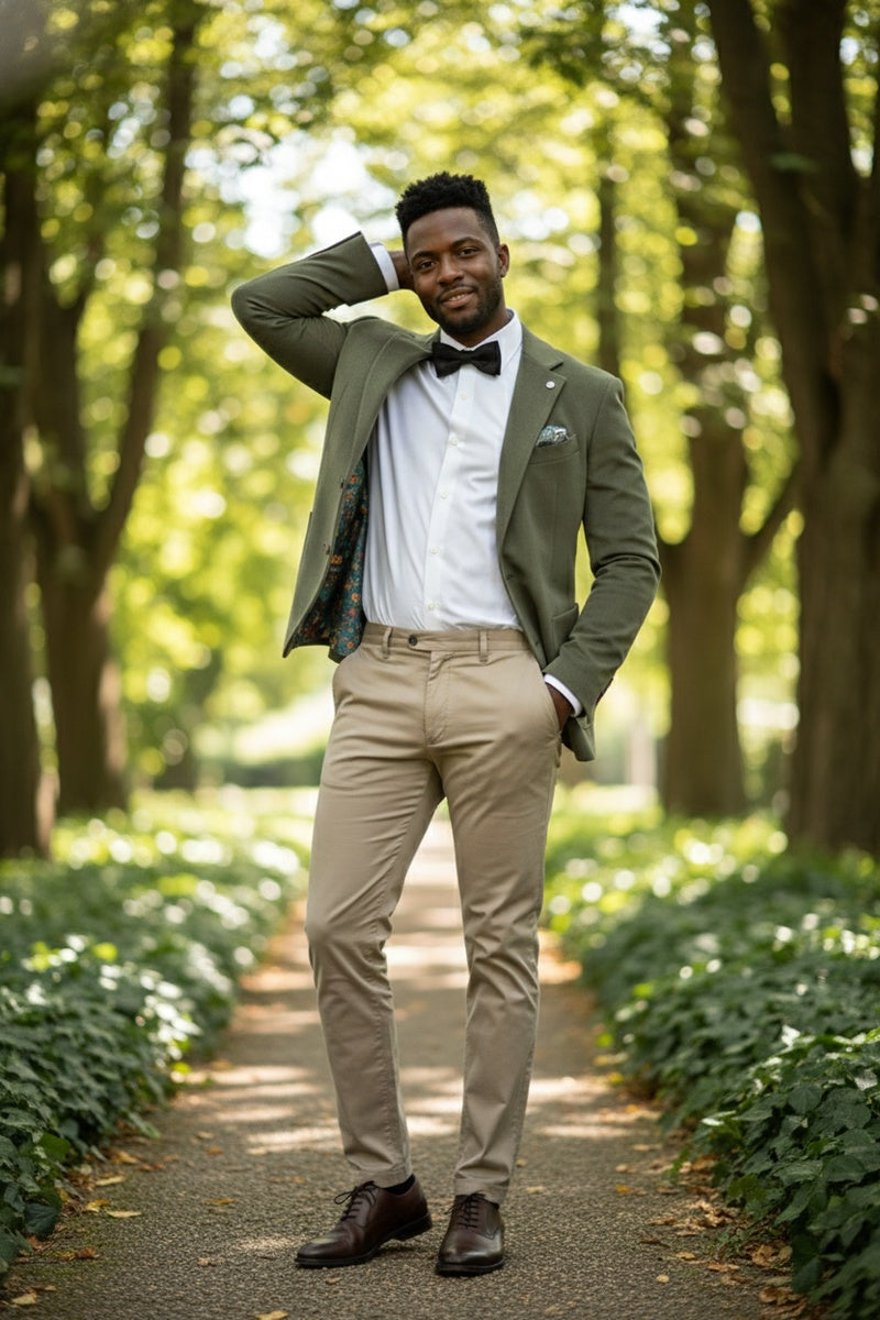 Olive Solid Sports Jacket