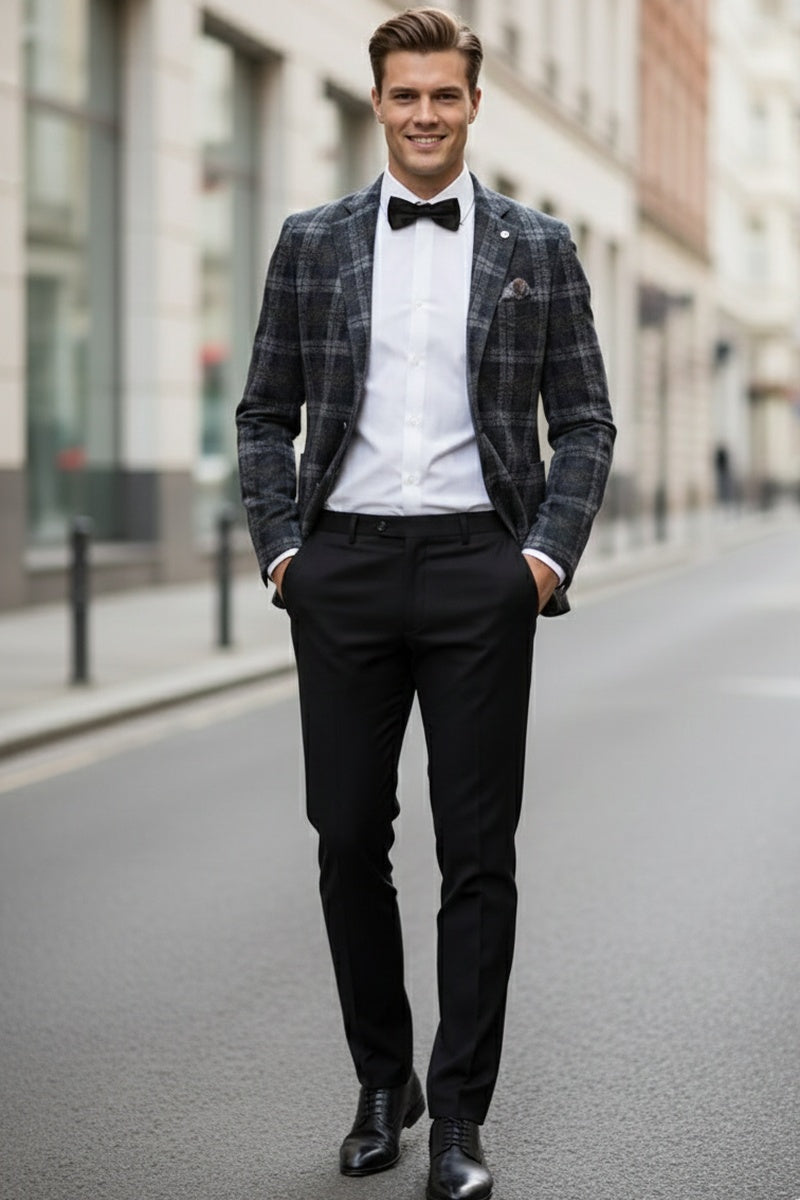 Grey Windowpane Sports Jacket