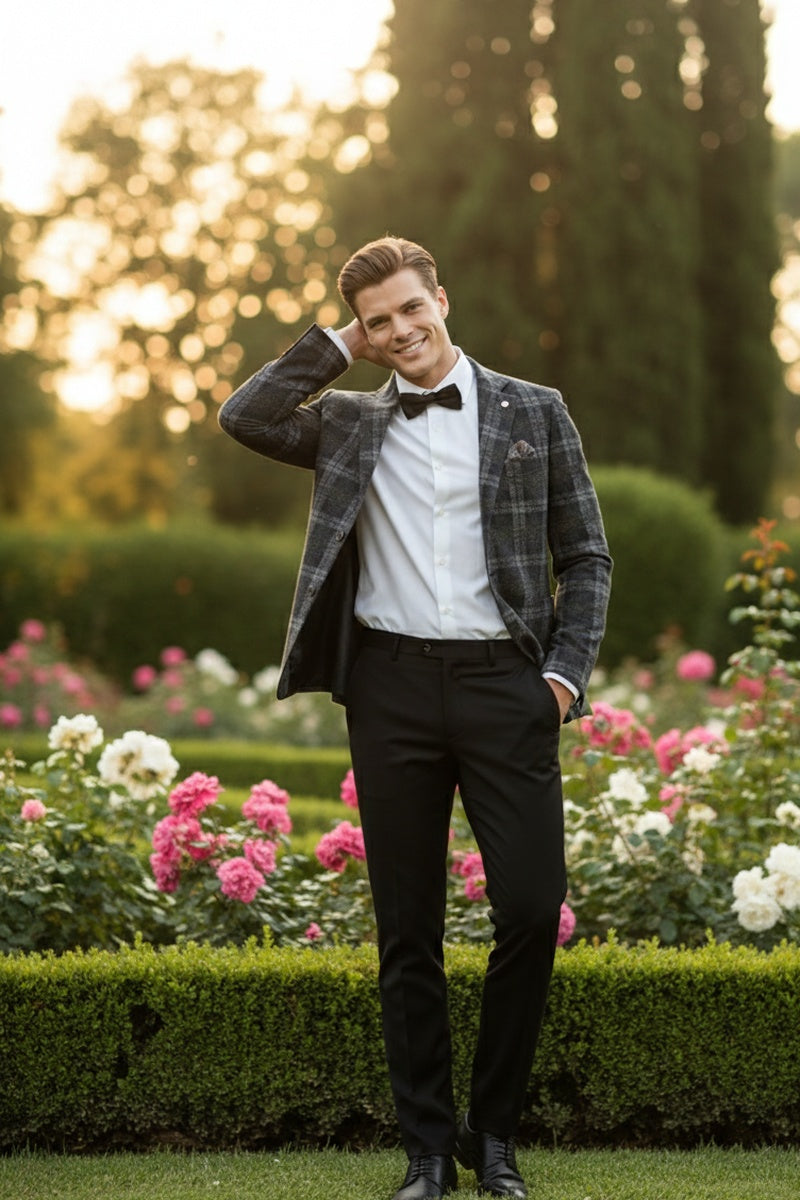 Grey Windowpane Sports Jacket