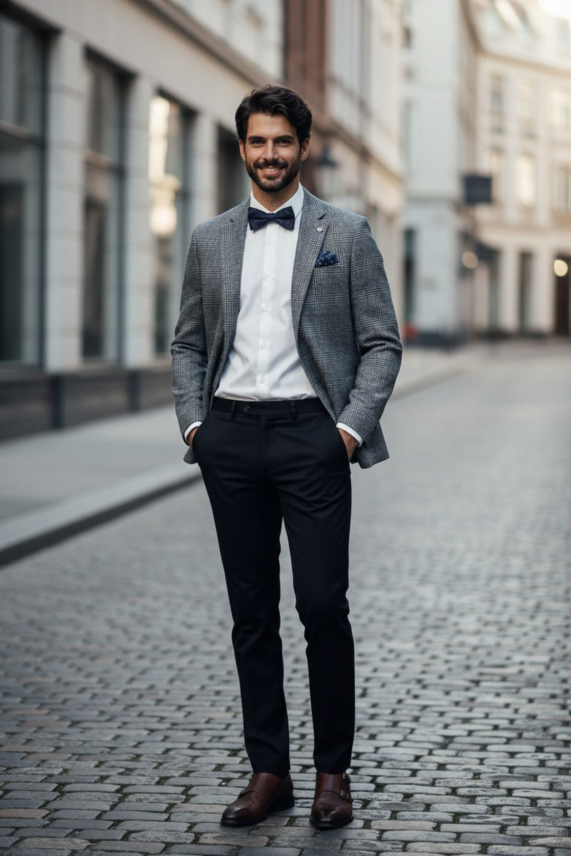 Light Grey Windowpane Sports Jacket