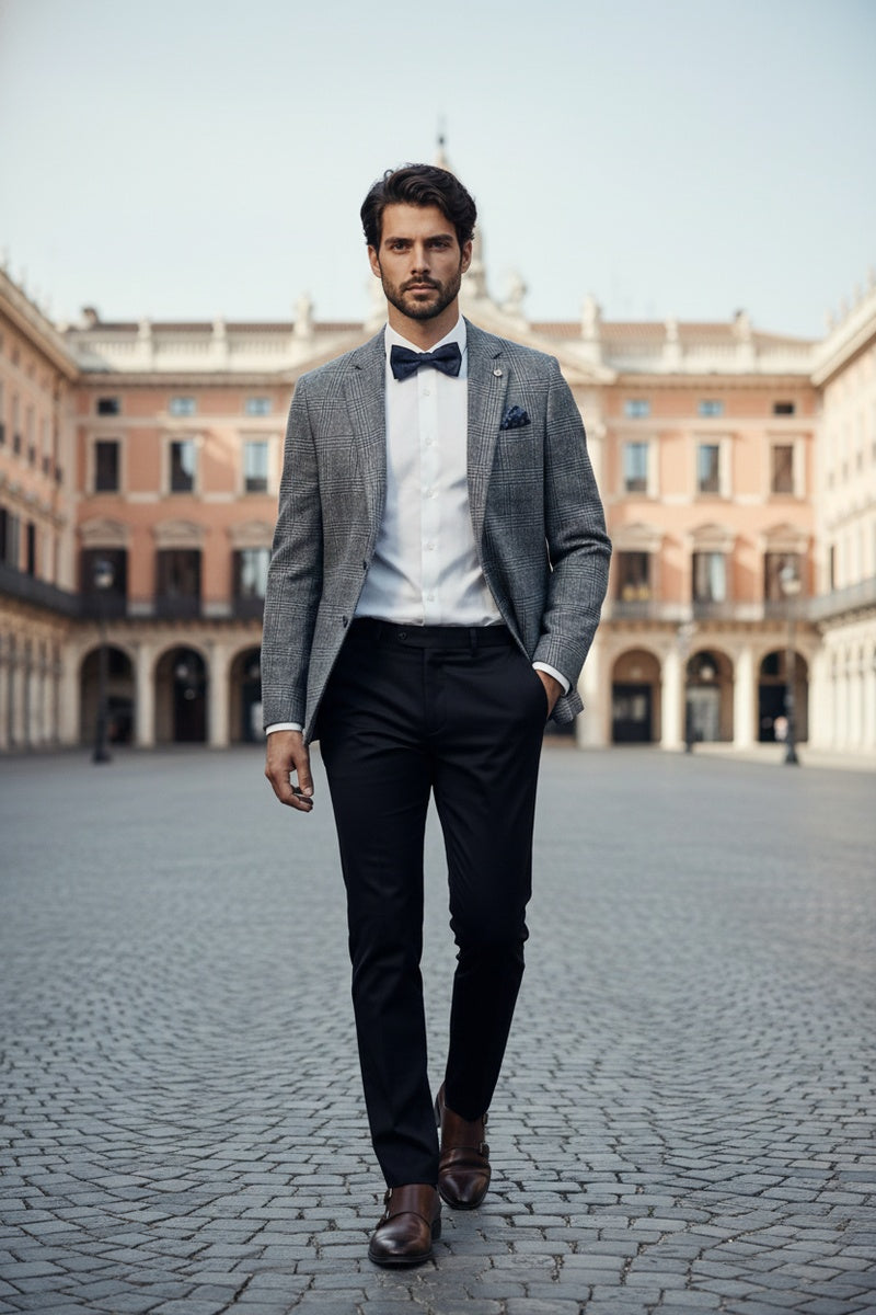 Light Grey Windowpane Sports Jacket