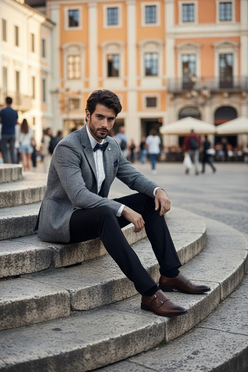 Light Grey Windowpane Sports Jacket