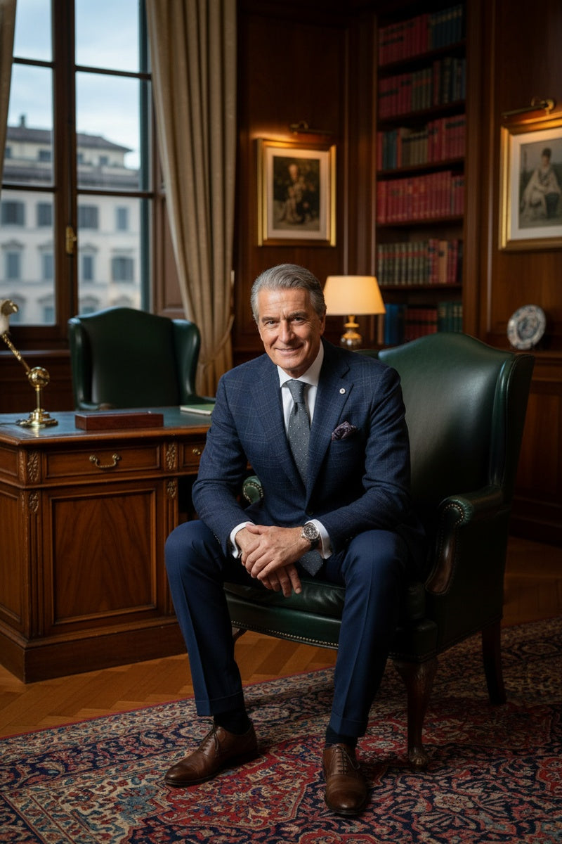 Navy Windowpane Sports Jacket