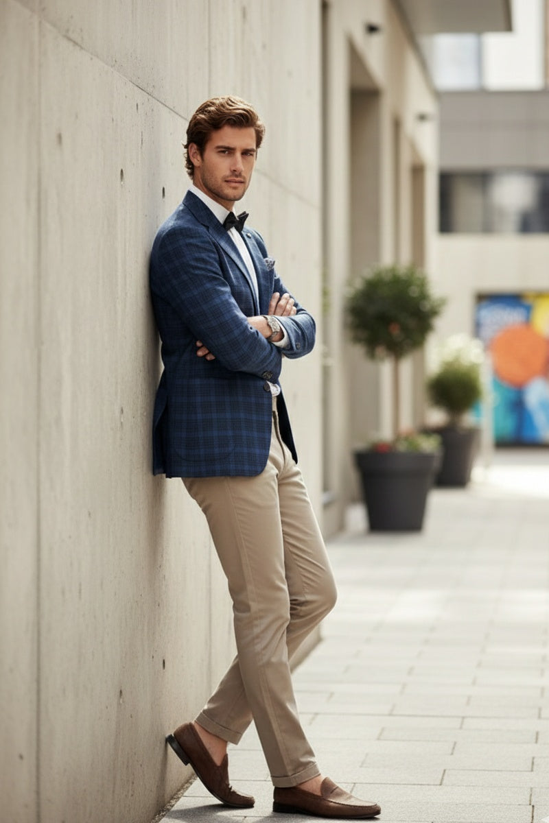 Royal Blue Windowpane Sports Jacket