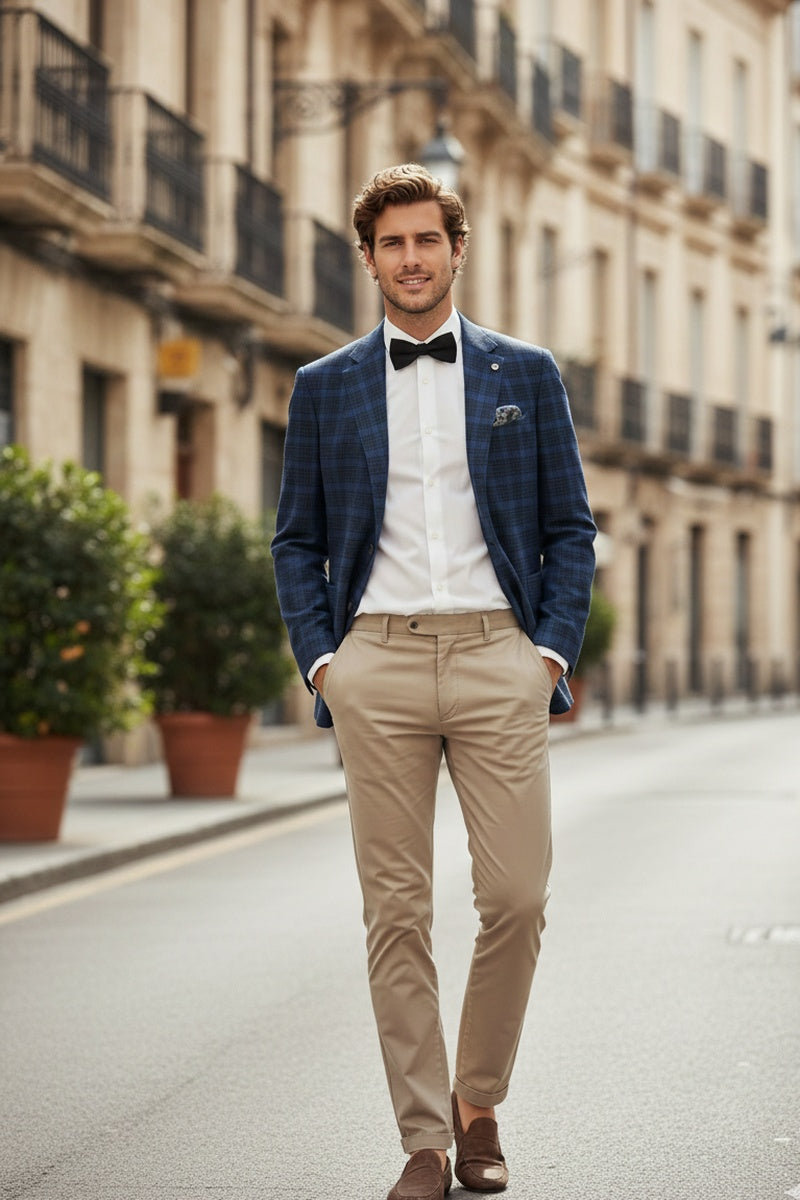 Royal Blue Windowpane Sports Jacket