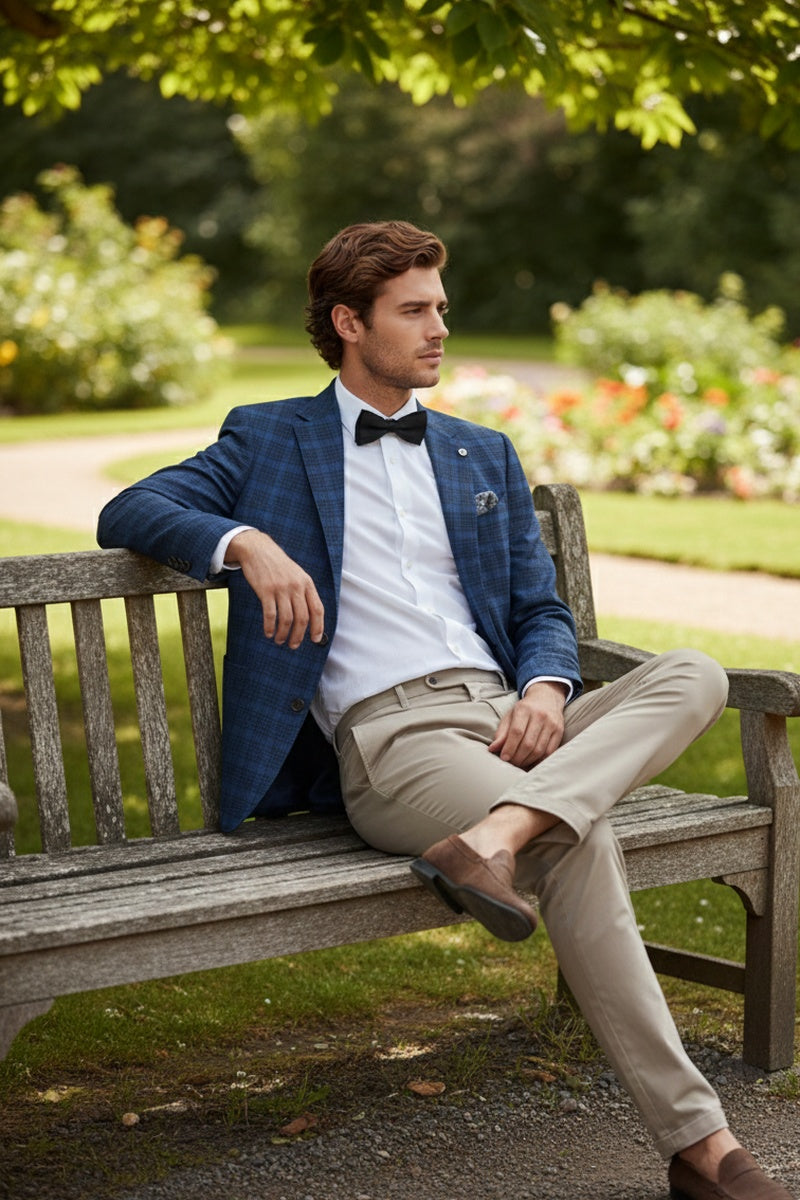 Royal Blue Windowpane Sports Jacket