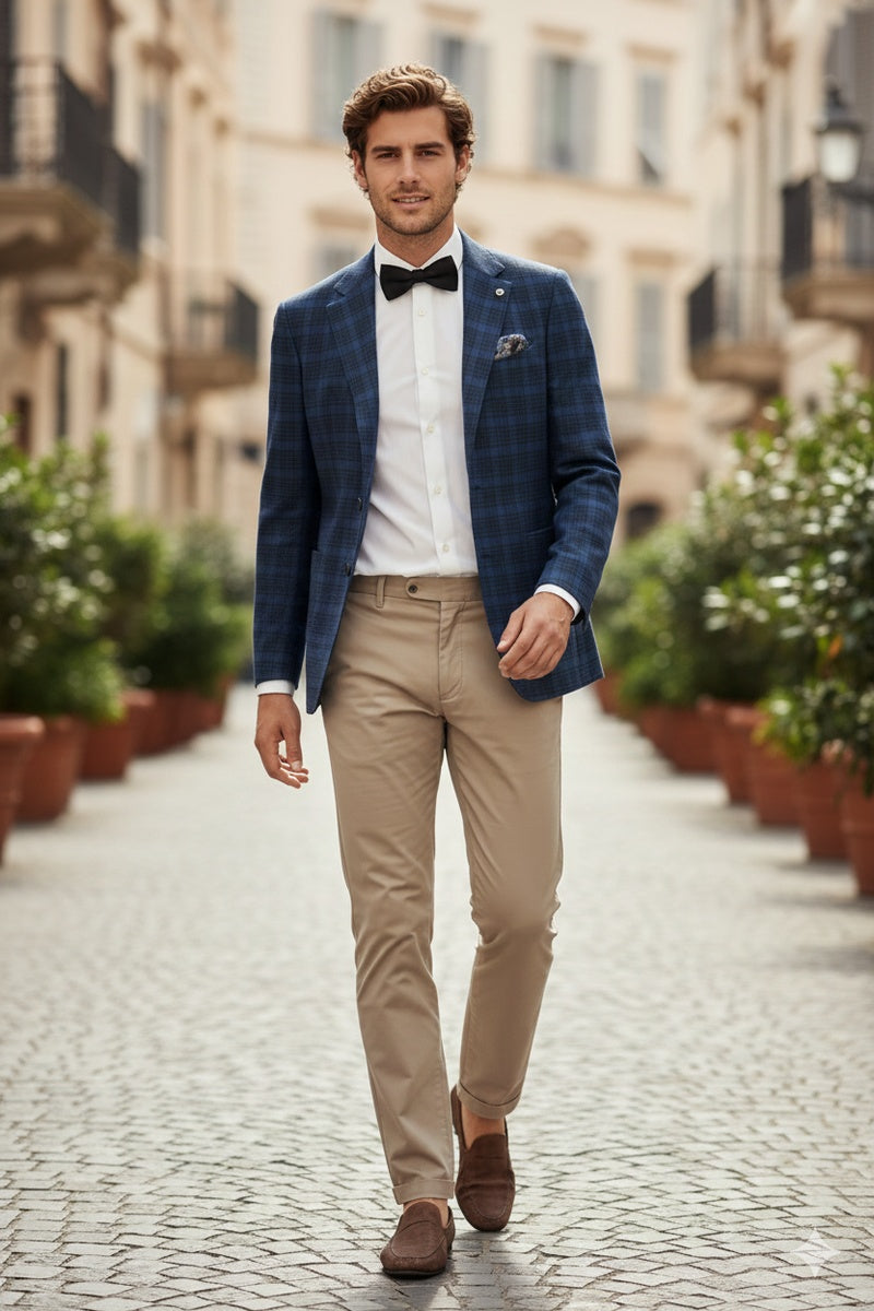 Royal Blue Windowpane Sports Jacket