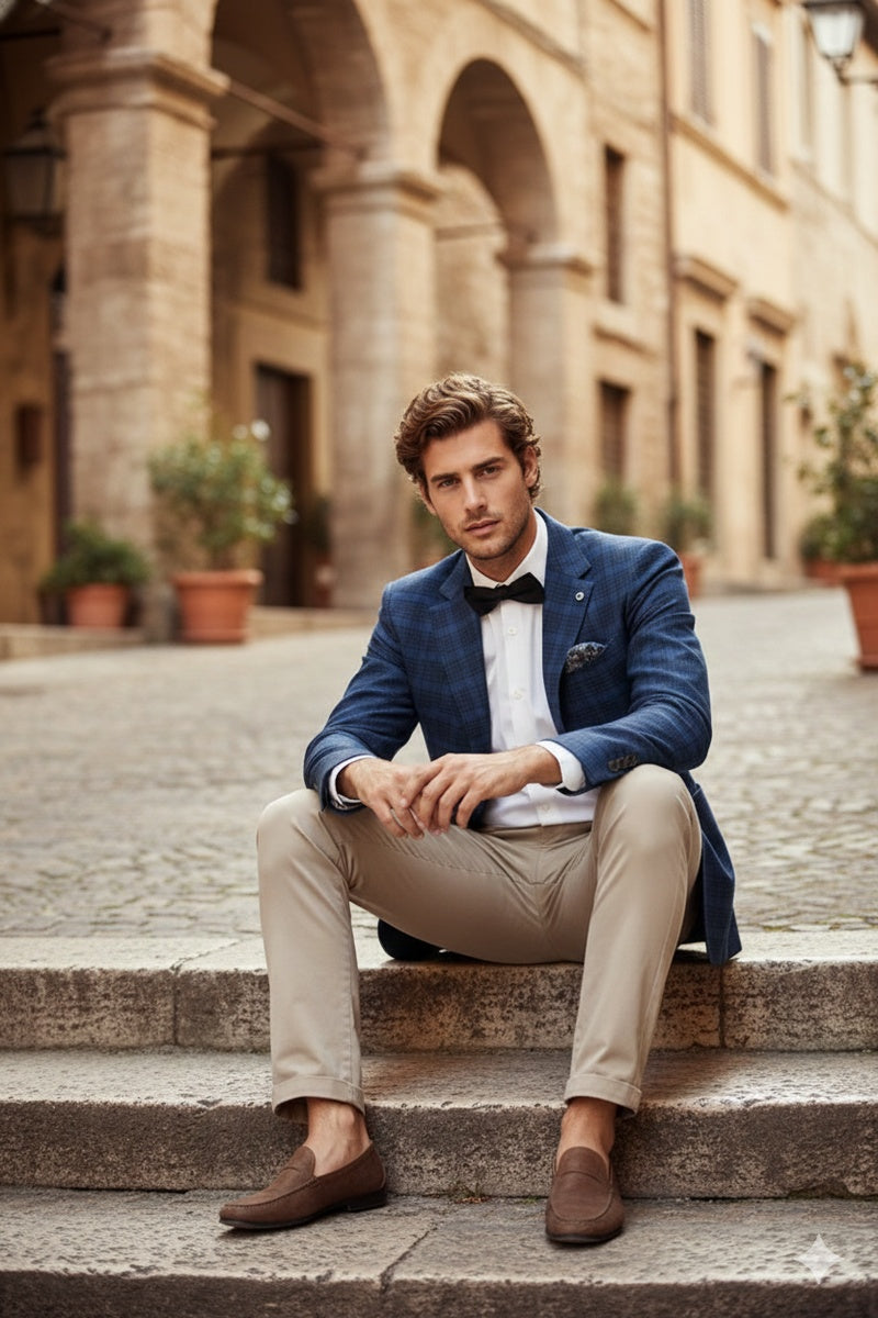 Royal Blue Windowpane Sports Jacket