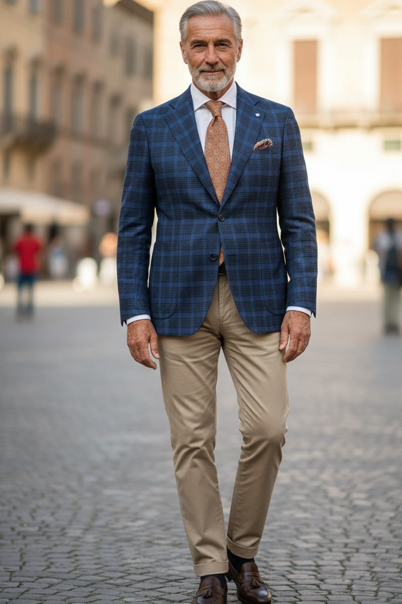Royal Blue Windowpane Sports Jacket