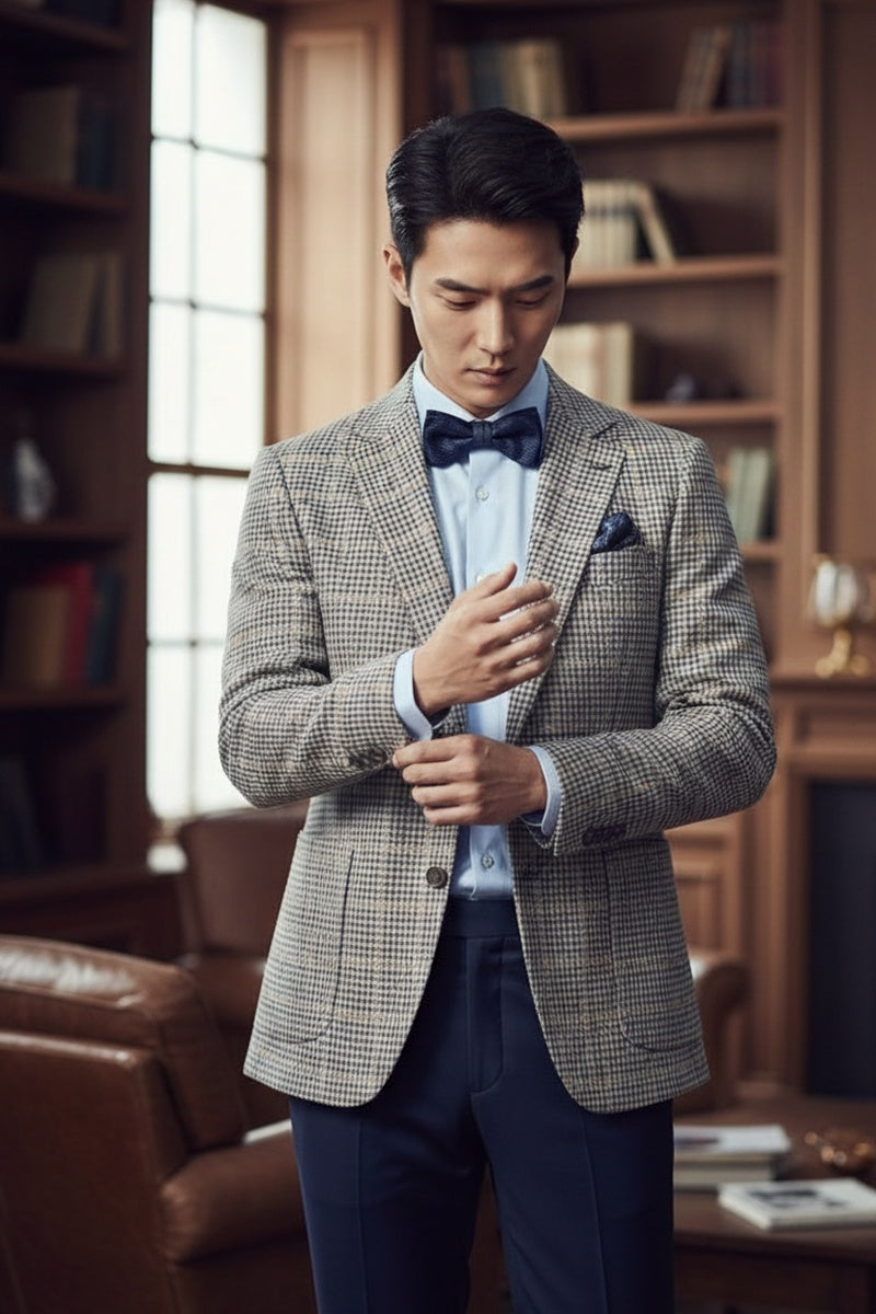 Light Grey Windowpane Sports Jacket