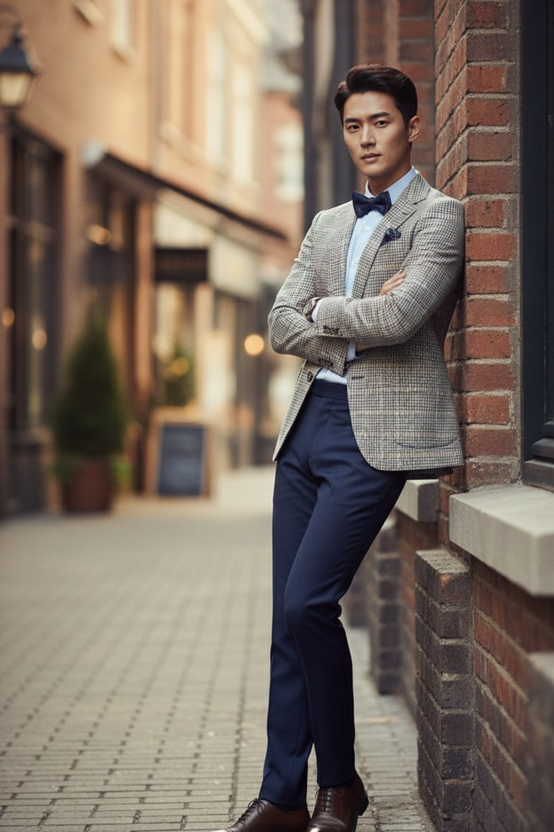 Light Grey Windowpane Sports Jacket