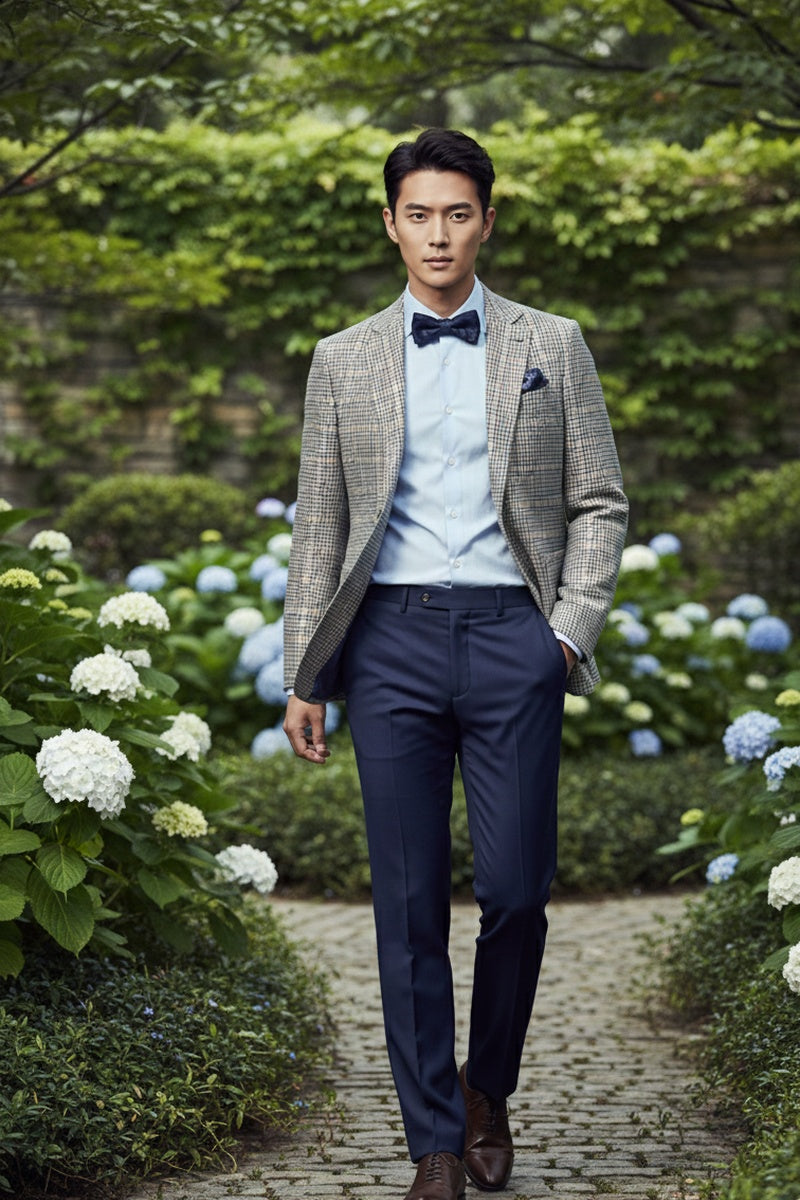 Light Grey Windowpane Sports Jacket