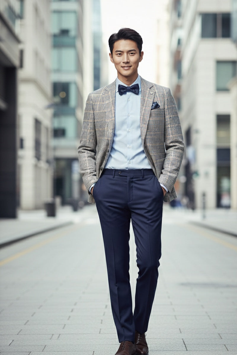 Light Grey Windowpane Sports Jacket