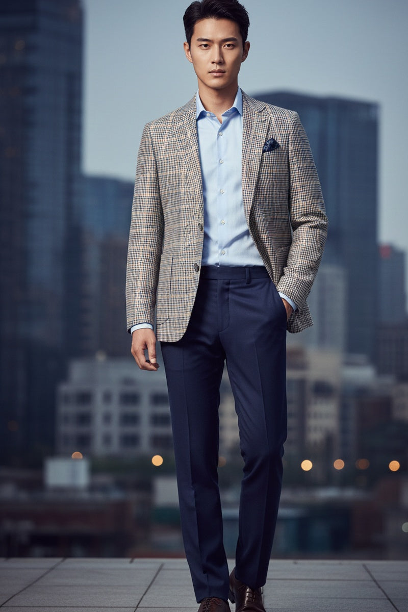 Light Grey Windowpane Sports Jacket