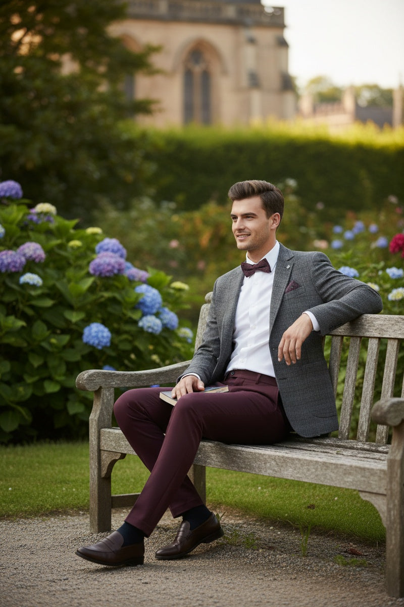 Grey Windowpane Sports Jacket