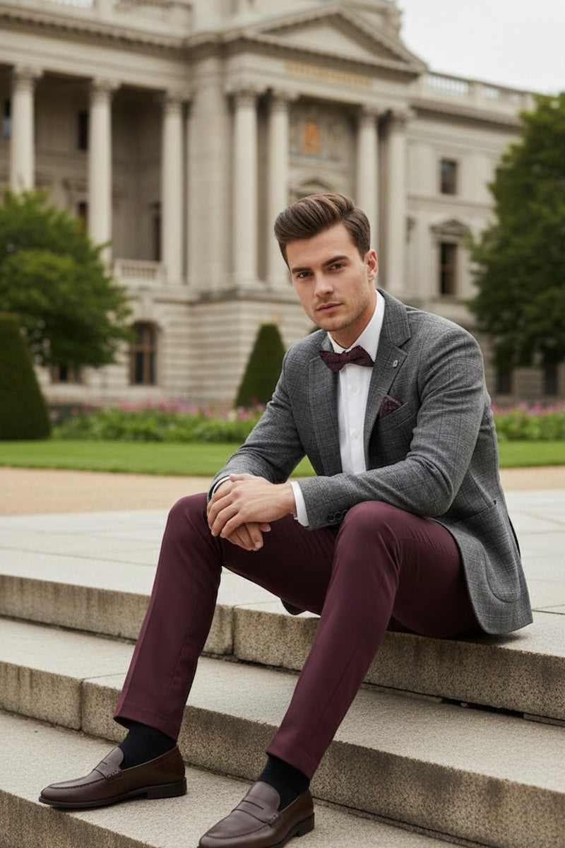 Grey Windowpane Sports Jacket