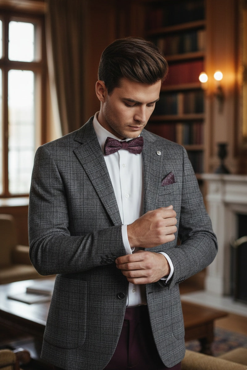 Grey Windowpane Sports Jacket