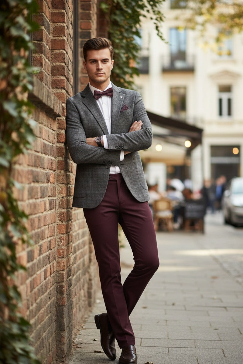 Grey Windowpane Sports Jacket