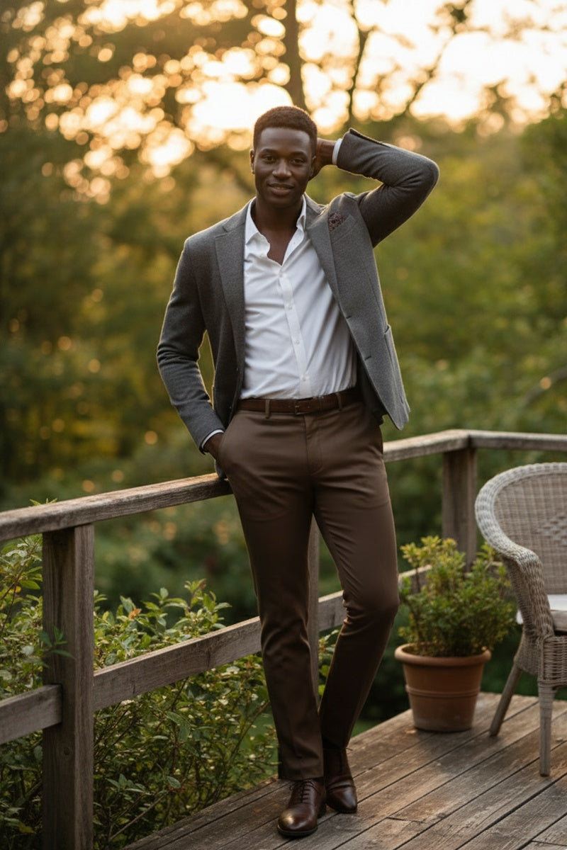 Grey Textured Sports Jacket