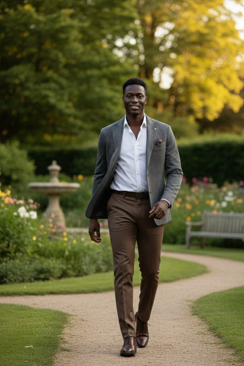 Grey Textured Sports Jacket