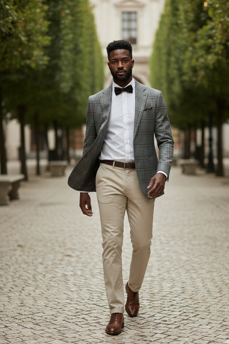 Grey Windowpane Sports Jacket