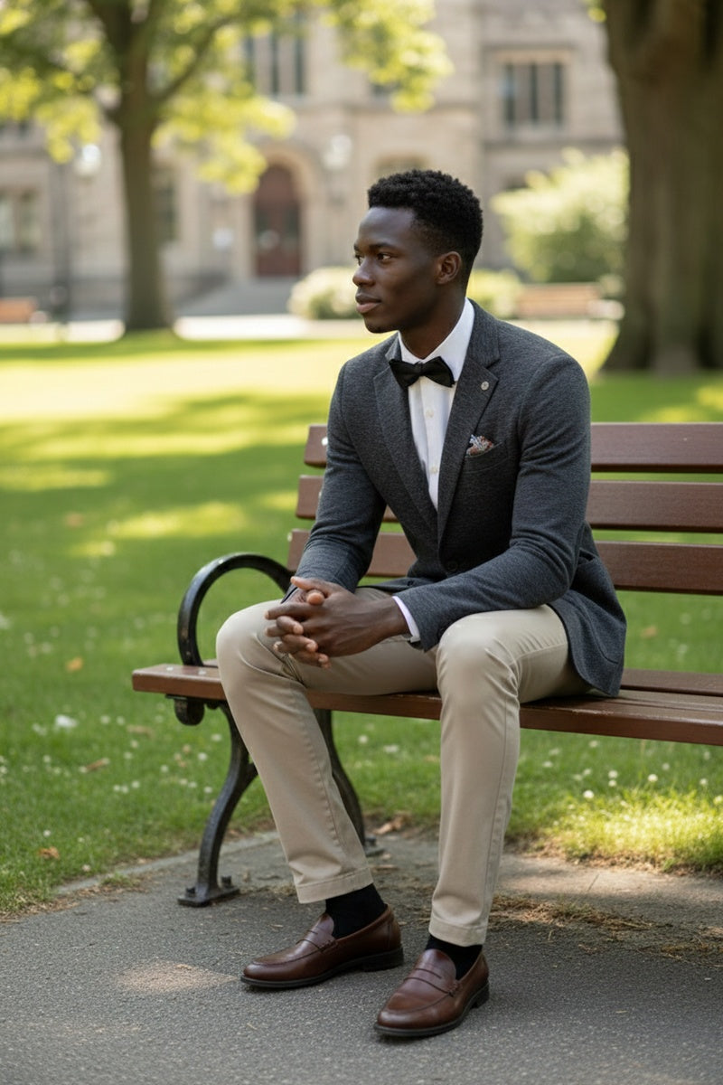 Grey Blue Textured Sports Jacket
