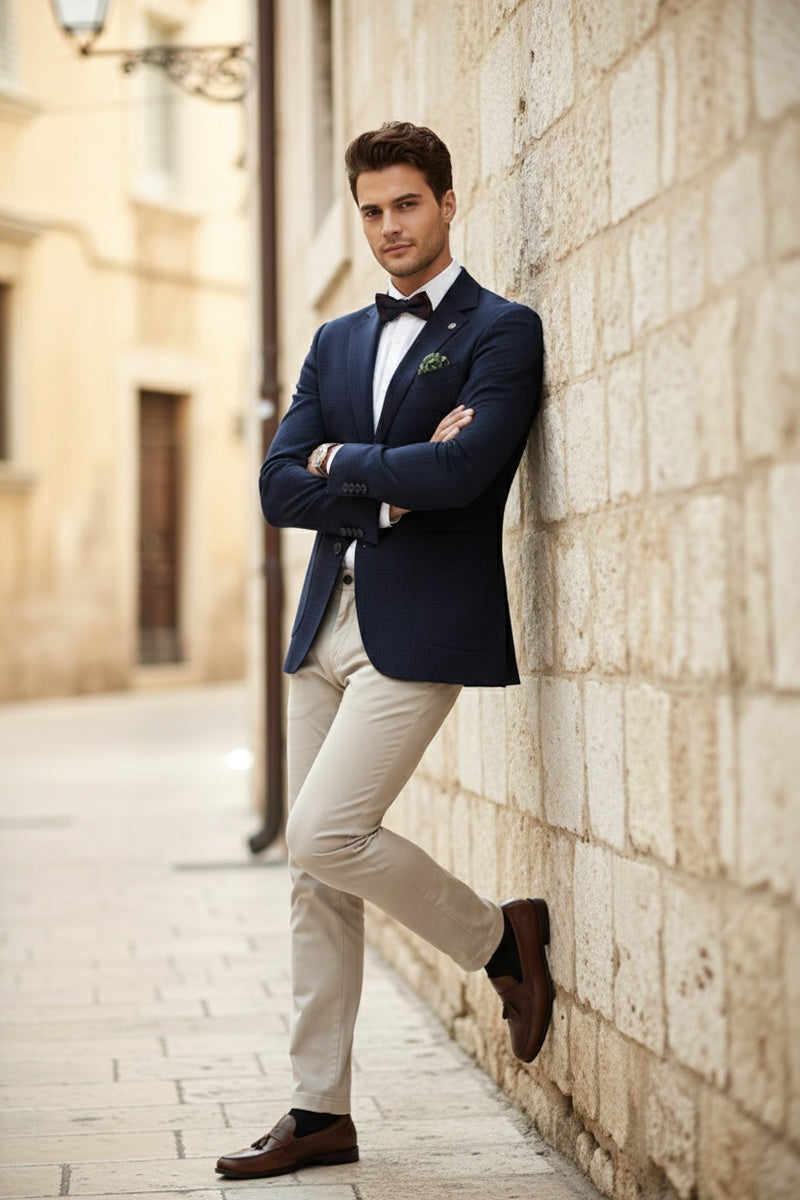 Royal Blue Windowpane Sports Jacket