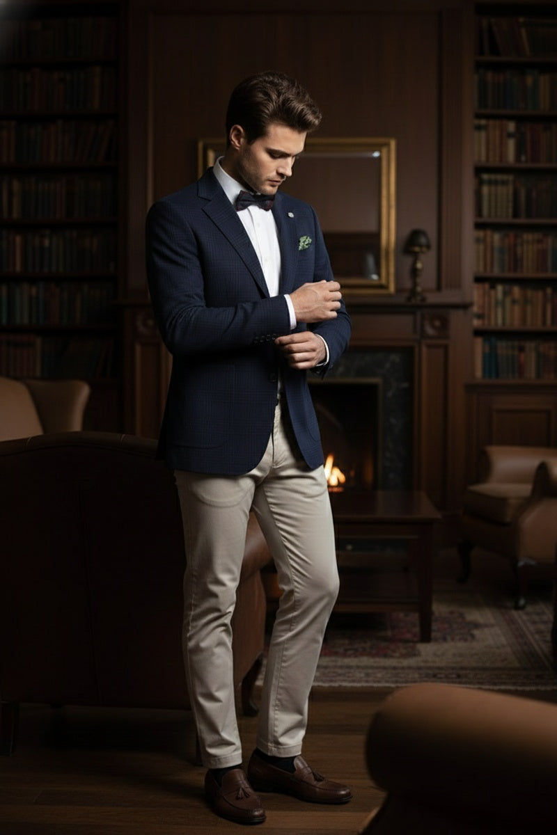 Royal Blue Windowpane Sports Jacket