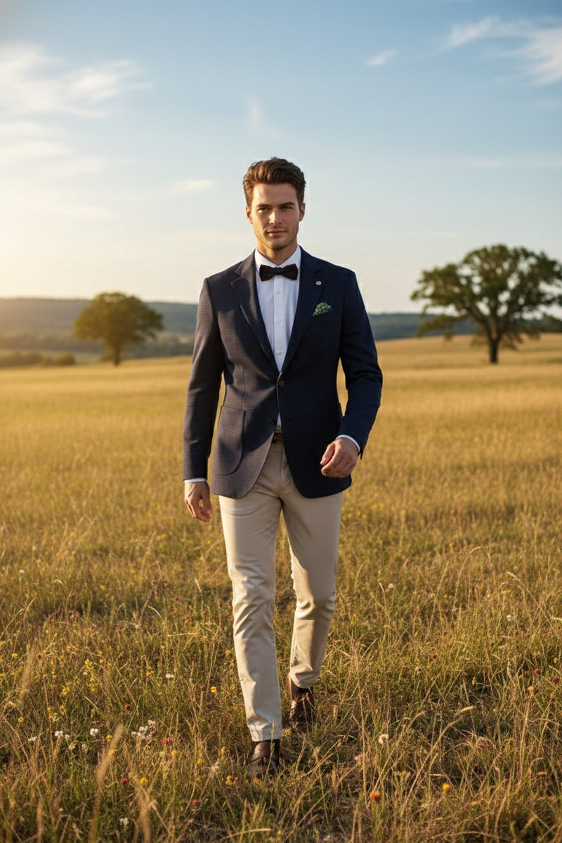 Royal Blue Windowpane Sports Jacket
