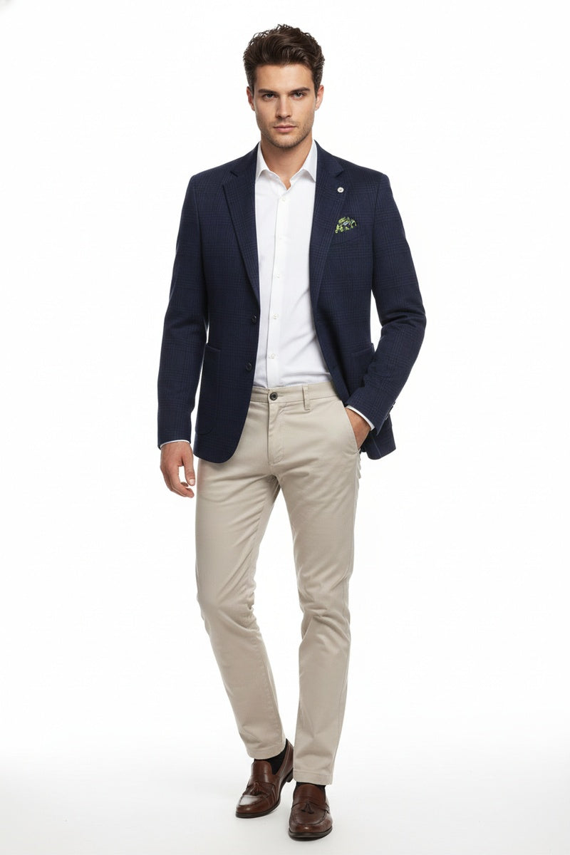 Royal Blue Windowpane Sports Jacket