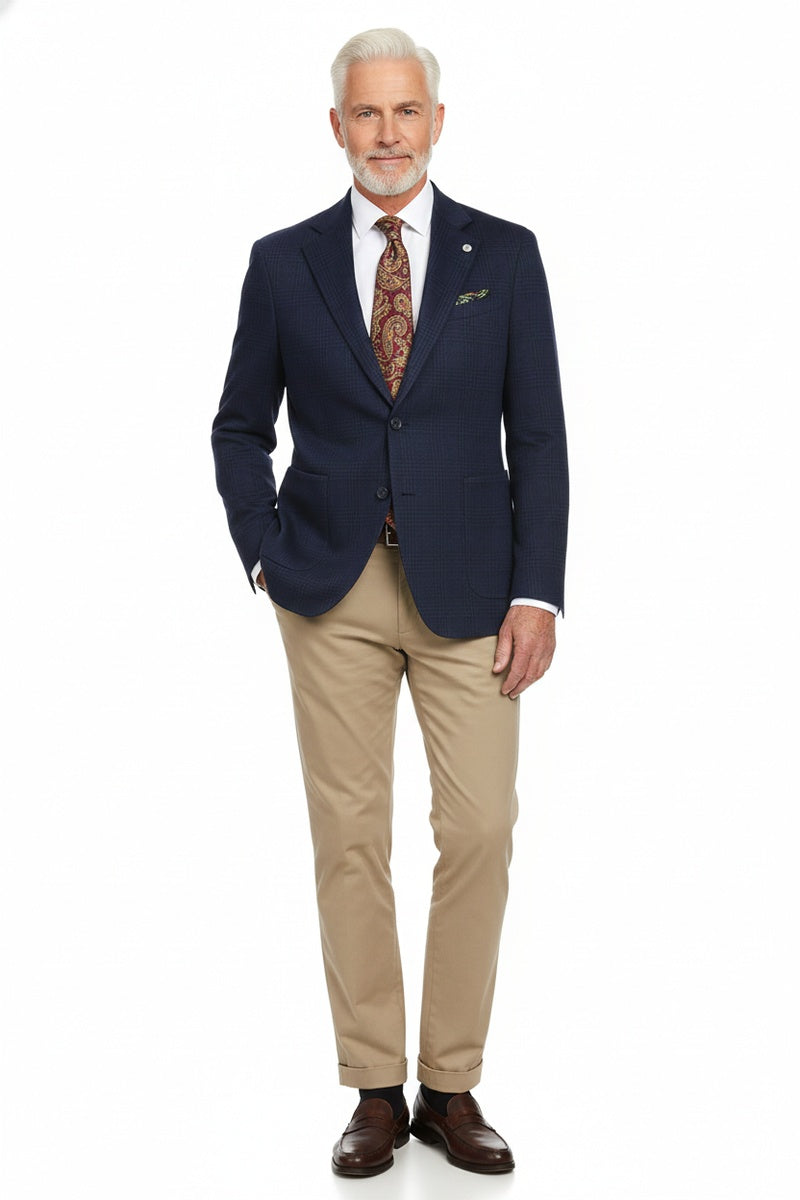 Royal Blue Windowpane Sports Jacket
