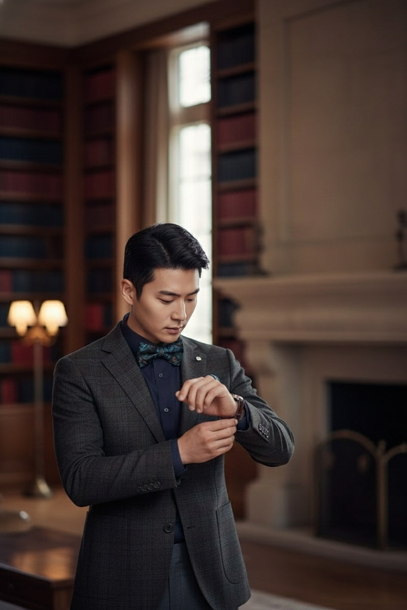 Dark Brown Windowpane Sports Jacket