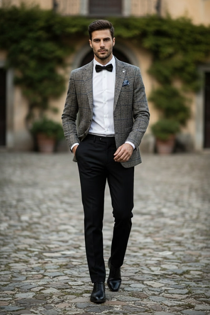 Beige Windowpane Sports Jacket
