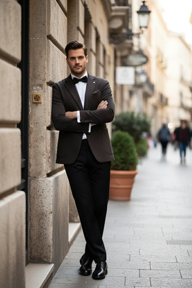 Dark Grey Textured Sports Jacket
